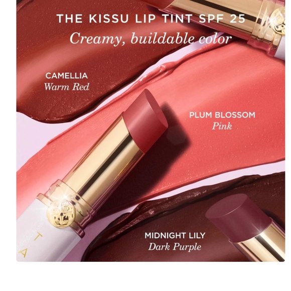 Tatcha The Kissu Lip Tint SPF 25 Hydrating Tinted Lip Sunscreen PLUM BLOSSOM - Picture 2 of 3